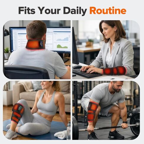 Cordless Arm Heating Pad Wrap, 4000mAh Elbow Heating Pad Wrap, Fast Heating, Rechargeable Heated Elbow Arm Sleeve with 3 Heat & Timing Settings, Great for Office, Home, Outdoor in Saudi Arabia