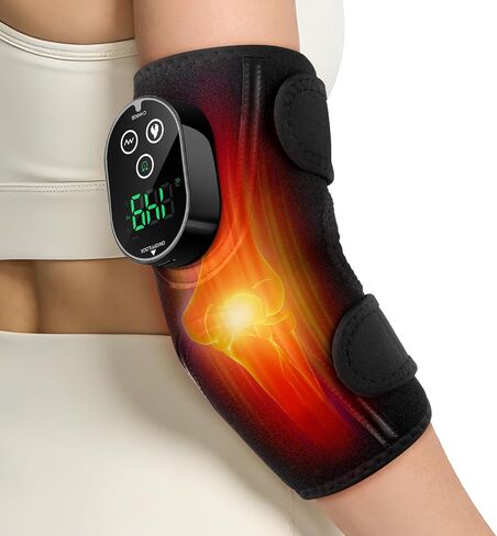 Cordless Elbow Massager for Pain Relief,Tennis Elbow Massager for Tendonitis and Tennis Elbow, Rechargeable Arm Heating Pad with Massage in Saudi Arabia