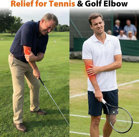 Cordless Elbow Massager for Pain Relief,Tennis Elbow Massager for Tendonitis and Tennis Elbow, Rechargeable Arm Heating Pad with Massage in Saudi Arabia