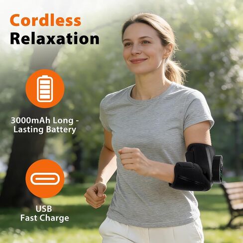 Cordless Elbow Massager for Pain Relief,Tennis Elbow Massager for Tendonitis and Tennis Elbow, Rechargeable Arm Heating Pad with Massage in Saudi Arabia