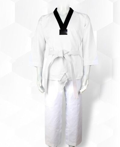 Kids Taekwondo Uniform, Flexible Polyester Cotton Karate Gi Lightweight Martial Arts Gear for Beginners Enthusiasts Training Practice in Saudi Arabia