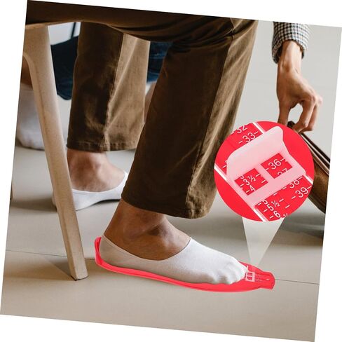 KALLORY Adult Foot Measure Gauge 3pcs Uk Size Measuring Tool with Foot Ruler for Teenagers and Adults Red Black Blue for Shoe Size Accuracy in Kuwait