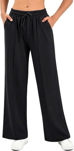 Stanpetix Wide Leg Sweatpants Women Casual Lounge Pants High Waist Baggy Joggers with Pockets in Saudi Arabia
