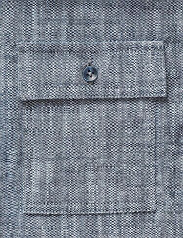 قميص JOGAL Boys Chambray بأزرار سفلية وأكمام قصيرة، قمصان قطنية كاجوال مع جيب على الصدر in Kuwait