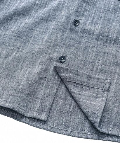 قميص JOGAL Boys Chambray بأزرار سفلية وأكمام قصيرة، قمصان قطنية كاجوال مع جيب على الصدر in Kuwait