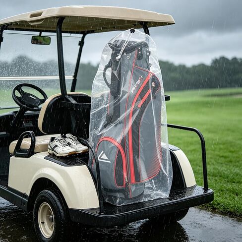 Klmnop 2 Pack Golf Bag Cover, 31" x 62" Large Dust Covers with Drawstring(4 Mil), Multi-Purpose Clear Plastic Storage Bag for Home Storage(Clear) in Kuwait