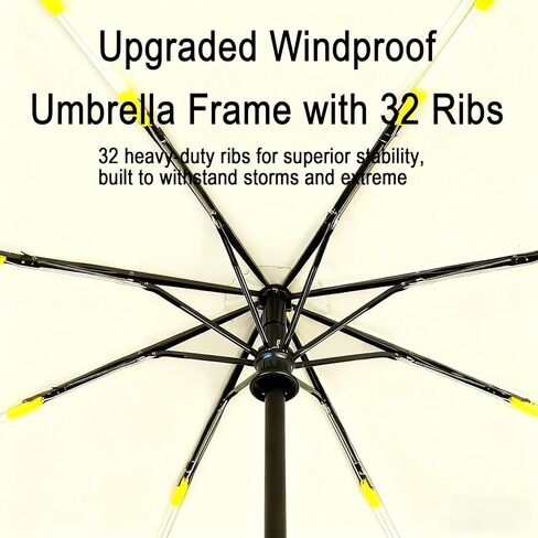 Automatic Umbrella - Rounded Corner Safety Design, Telescopic Compact Folding, Ultra-Lightweight Travel Umbrella for Women & Men, Instant Auto Open/Close, UPF 50+ Sun & Rain Protection in Kuwait