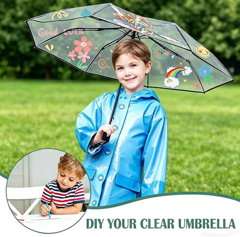 Clear Transparent Automatic Folding Umbrella, Lightweight Portable Windproof Travel Umbrella Auto Open Close Design for Rain Wind Snow, Adult Unisex Use in Saudi Arabia