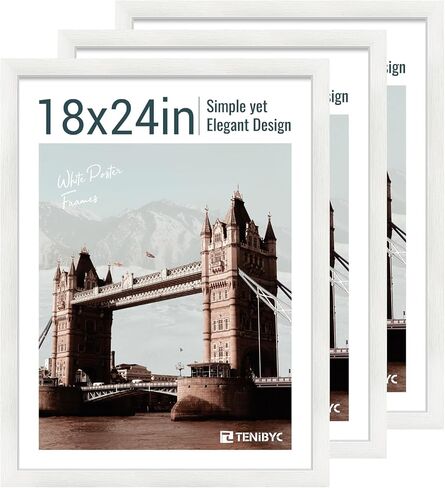 إطار صور مقاس 5×7 مكون من 3 قطع - حبيبات خشبية سوداء، خشب صلب وزجاج مقسى عالي الدقة، عرض طاولة أو تعليق على الحائط in Kuwait