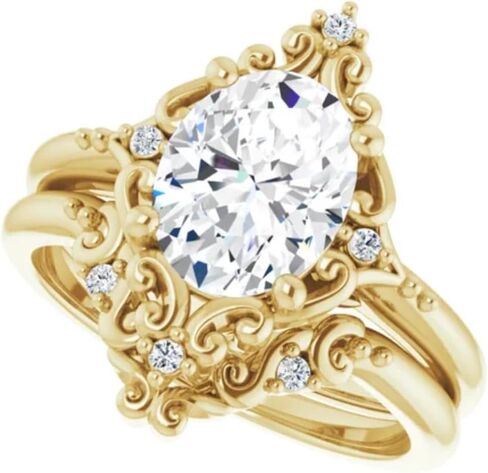 1.5 CT Moissanite Handmade Bridal Ring Set Engagement Anniversary Ring for Women, Solitaire Style Design, Promise Gifts for Her Vintage in Kuwait