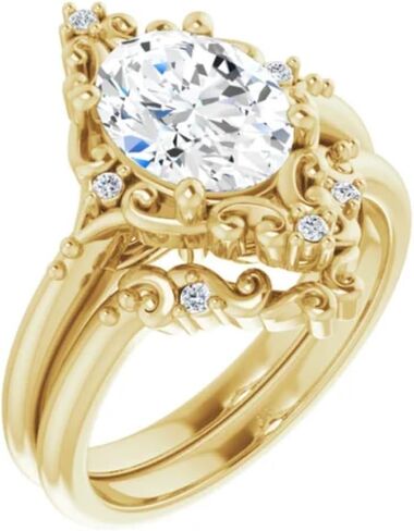1.5 CT Moissanite Handmade Bridal Ring Set Engagement Anniversary Ring for Women, Solitaire Style Design, Promise Gifts for Her Vintage in Kuwait