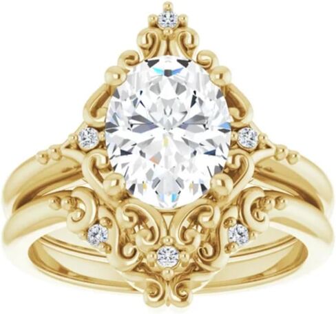 1.5 CT Moissanite Handmade Bridal Ring Set Engagement Anniversary Ring for Women, Solitaire Style Design, Promise Gifts for Her Vintage in Kuwait