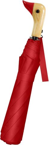 Cute Duck Umbrella for Kids - Easy Auto Open & Manual Close Portable Collapsible Umbrella Wooden Duckhead Umbrellas Fun Gifts for Girls Boys in Saudi Arabia