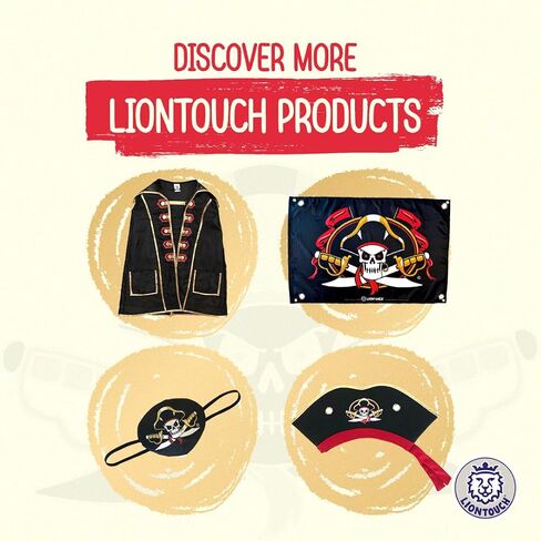 Liontouch - Pirate Rapier - Captain Cross - Age 3-8 Years | Pretend Play Skull Toy for Boys | Safe Cutlass-Like Foam Sword for Sailing The Caribbeans | Ideal Accessory for Dress Up & Costumes in Kuwait