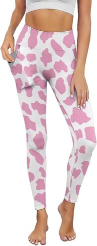 Womens Leggings with Pocket Tummy Control High Waisted Yoga Pants 7/8 Length Leggings in Saudi Arabia