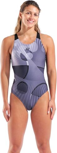 Arena Women's Performance Depth V Back One Piece Practice Swimsuit Wide Straps Ergonomic Back in Kuwait
