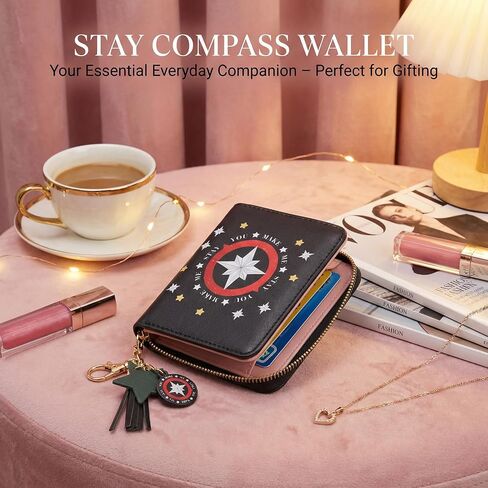 Wallet and Keychain Set, PU Leather Wallet with Matching Keychain, Stylish Korea Gifts and Everyday Merchandise in Saudi Arabia