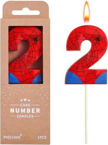 PHD CAKE 2.76 Inch Number Spider 3 Crystal Web Birthday Candles, Spider Number Candles, Cake Number Candles, Party Celebration in Kuwait