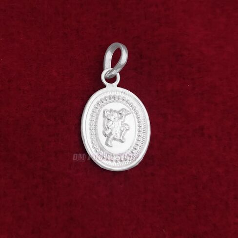 Lord Hanuman Flying Pose Designer Pendant in 925 Silver – Unisex Locket for Strength, Devotion & Blessings – Wearable with Thread or Chain – Ideal Gift for Children & Elders – Lightweight 1.3g – Size 23x16mm – Divine Jewelry for Daily Protection & Charm in Saudi Arabia