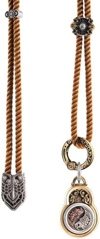 COPPERTIST.WU Taiji Fish Pendant for Necklace,Bagua Gourd Amulet Taiji Eight Diagrams Yin Yang Pendant Necklace for Men Women in Kuwait
