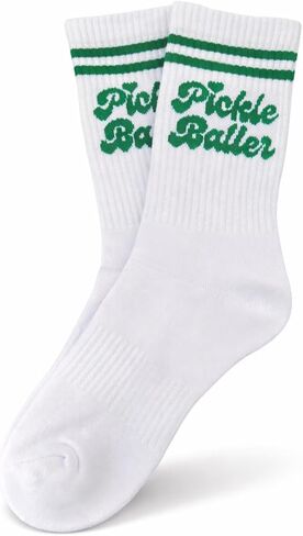 Pickleball Socks for Women – Funny Pickle ball Gifts for Women, Cute Athletic Crew Socks, Pickleball Outfit Accessories, Gift for Pickleball Lover, One Size Fits 6–10 in Saudi Arabia