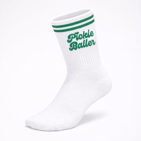 Pickleball Socks for Women – Funny Pickle ball Gifts for Women, Cute Athletic Crew Socks, Pickleball Outfit Accessories, Gift for Pickleball Lover, One Size Fits 6–10 in Saudi Arabia