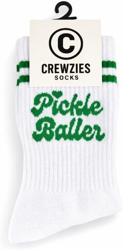 Pickleball Socks for Women – Funny Pickle ball Gifts for Women, Cute Athletic Crew Socks, Pickleball Outfit Accessories, Gift for Pickleball Lover, One Size Fits 6–10 in Saudi Arabia