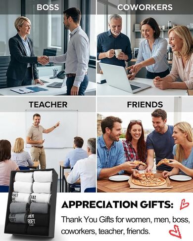 Cuffbow 12 Pairs Employee Appreciation Socks Bulk CNA Week Thank You Gift for Coworker Nurse Teacher Staff Funny Novelty Crew Sock with Never Forget the Difference You Make Saying Team Graduation Gift in Saudi Arabia