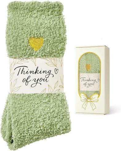 American Trends Fuzzy Socks for Women in Gift Box, Ultra-Soft Cloud Sleep Socks with Thinking of You Wrap, Gifts for Women in Saudi Arabia