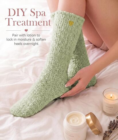 American Trends Fuzzy Socks for Women in Gift Box, Ultra-Soft Cloud Sleep Socks with Thinking of You Wrap, Gifts for Women in Saudi Arabia
