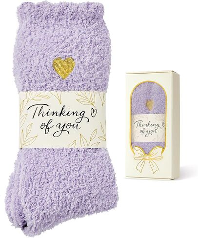 American Trends Fuzzy Socks for Women in Gift Box, Ultra-Soft Cloud Sleep Socks with Thinking of You Wrap, Gifts for Women in Saudi Arabia