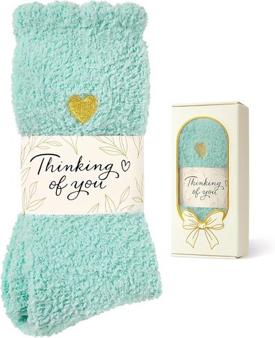 American Trends Fuzzy Socks for Women in Gift Box, Ultra-Soft Cloud Sleep Socks with Thinking of You Wrap, Gifts for Women in Saudi Arabia