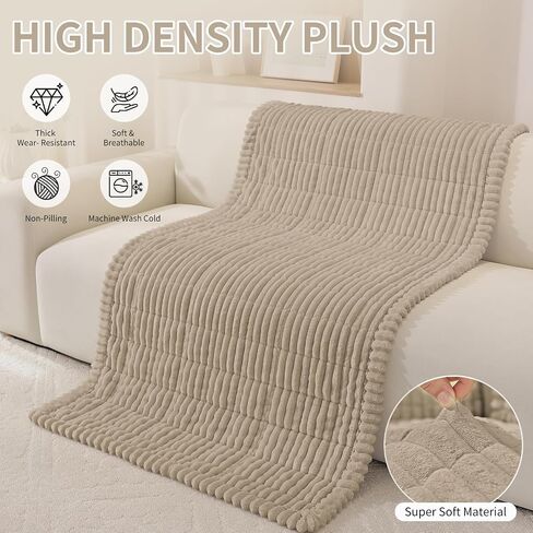 Fuzzy Pet Couch Covers for Dogs Washable, Thick Couch Covers for 3 Cushion Sofa Pet Friendly, Non Slip Plush Dog Couch Cover for for Sectional, Loveseat (Brown, 27.6" x 71") in Saudi Arabia