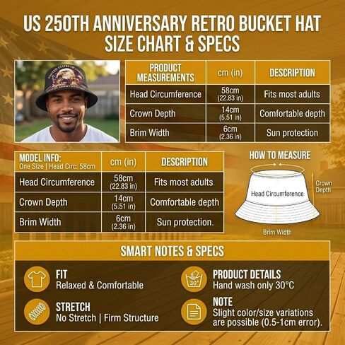 250 Anniversary USA Hat, American Patriotic Bucket Hat for 4th of July,Wide Brim Sun Hat with Eagle Pattern in Saudi Arabia