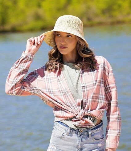 Moriah Ladies’ Crochet Bucket Hat – 100% Paper, Sun Protection, Packable & Adjustable | Beach Casual Daily in Saudi Arabia