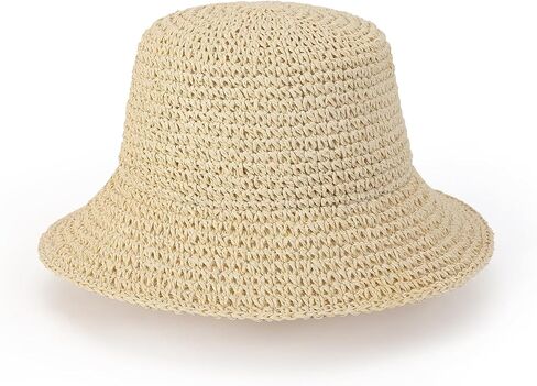 Moriah Ladies’ Crochet Bucket Hat – 100% Paper, Sun Protection, Packable & Adjustable | Beach Casual Daily in Saudi Arabia
