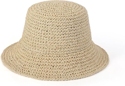 Moriah Ladies’ Crochet Bucket Hat – 100% Paper, Sun Protection, Packable & Adjustable | Beach Casual Daily in Saudi Arabia