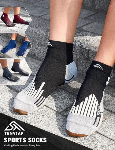 Mens Compression Socks for Running: Anti-Blister Ankle Socks 3 Pairs Athletic Socks for Runners Outdoor Hiking 2026 in Saudi Arabia