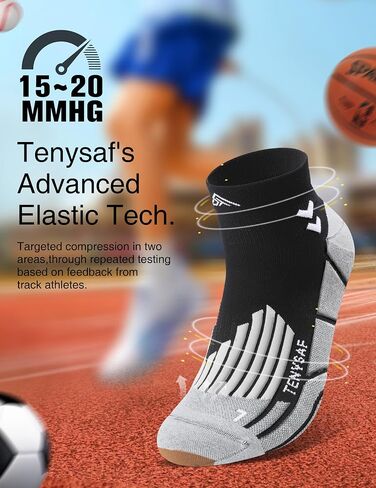 Mens Compression Socks for Running: Anti-Blister Ankle Socks 3 Pairs Athletic Socks for Runners Outdoor Hiking 2026 in Saudi Arabia