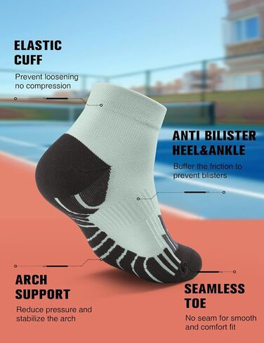 Mens Compression Socks for Running: Anti-Blister Ankle Socks 3 Pairs Athletic Socks for Runners Outdoor Hiking 2026 in Saudi Arabia