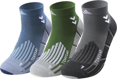 Mens Compression Socks for Running: Anti-Blister Ankle Socks 3 Pairs Athletic Socks for Runners Outdoor Hiking 2026 in Saudi Arabia