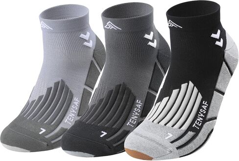 Mens Compression Socks for Running: Anti-Blister Ankle Socks 3 Pairs Athletic Socks for Runners Outdoor Hiking 2026 in Saudi Arabia
