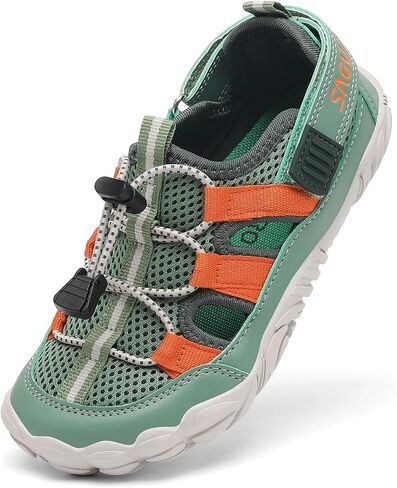 SAGUARO Kids Barefoot Sandals,Closed Toe Barefoot Shoes,Flat Summer Water Shoes for Toddlers,Boys Girls Quick Dry Non-Slip Outdoor Sports Water Shoes for Walking Hiking School in Kuwait