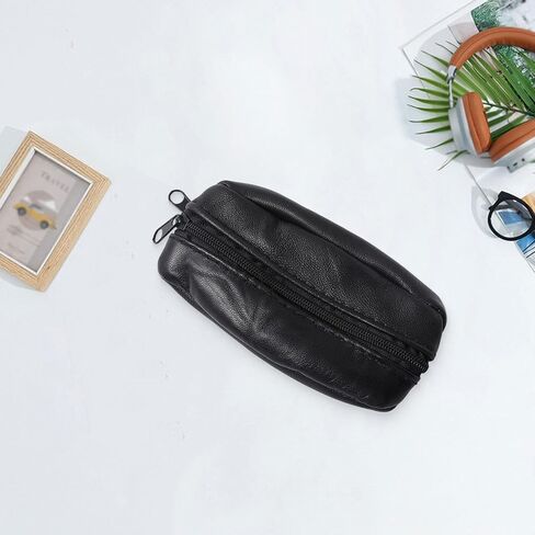 Car Key Case Wallet with Loop Hook, PU Leather Keychain Organizer for Men & Women, Multifunctional Mini Purse for Keys, Cards, Coins (4.33x2.56x2.36 inch) in Saudi Arabia