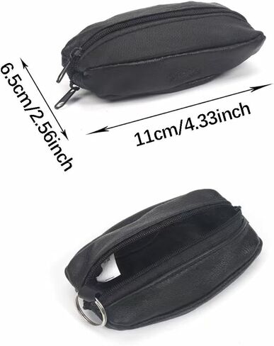 Car Key Case Wallet with Loop Hook, PU Leather Keychain Organizer for Men & Women, Multifunctional Mini Purse for Keys, Cards, Coins (4.33x2.56x2.36 inch) in Saudi Arabia