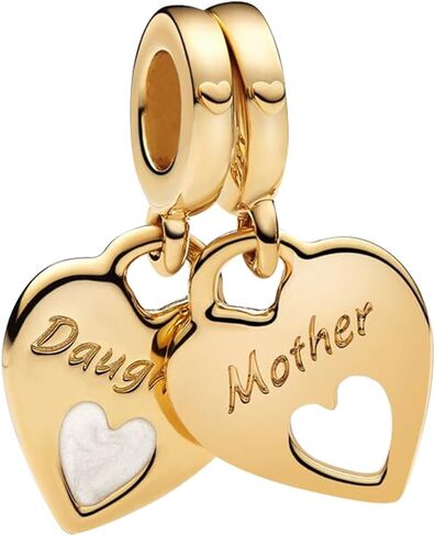 S925 Charms for Bracelets and Necklaces, Gifts for Mothers Nurses Day Graduation, for Girlfriend Family Friend, Bead Pendant, for Pandora, Silver 14K Gold Plated Enamel CZ, DIY Jewelry Making in Kuwait