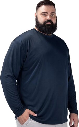 BRISIRA 2026 Mens Big and Tall Sun Protection Shirts Cooling UPF 50+ Rash Guard Long Sleeve Lightweight Quick Dry Fishing in Kuwait
