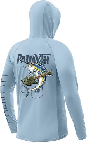 Palmyth Fishing Shirts for Men Long Sleeve Sun Protection Fishing Hoodie UPF 50+ Shirt Neck Gaiter in Saudi Arabia
