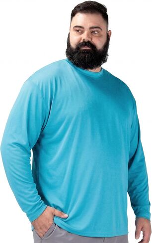 BRISIRA 2026 Mens Big and Tall Sun Protection Shirts Cooling UPF 50+ Rash Guard Long Sleeve Lightweight Quick Dry Fishing in Kuwait