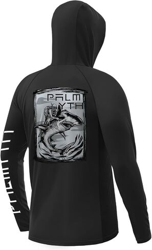 Palmyth Fishing Shirts for Men Long Sleeve Sun Protection Fishing Hoodie UPF 50+ Shirt Neck Gaiter in Saudi Arabia
